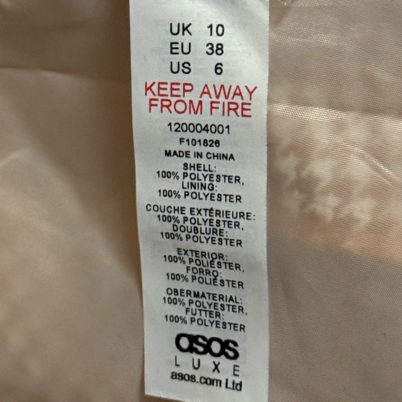 NWOT ASOS LUXE Bandeau Sweetheart Neck Mini Smock Houndstooth Baby Doll Dress - Picture 9 of 9